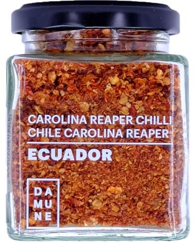 DAMUNE Carolina Reaper Escamas - 60g - Chile más Picante del Mundo