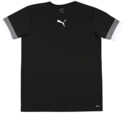PUMA Unisex Kinder Teamrise Jersey Jr Shirt, Puma Black-smoked Pearl-puma White, 116 EU