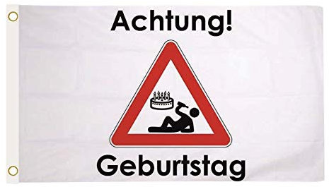 U24 Flagge Fahne Achtung Geburtstag 90 x 150 cm
