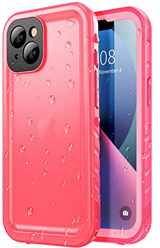 SPORTLINK Cover iPhone 13 Impermeabile - 360 Gradi Full Body Armor Protettiva Case [IP68 Waterproof] [6FT Antiurto] Custodie Antipolvere Subacquea con Fotocamera/Schermo Protezione (Rosa)