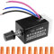 Youmile DC Motor Speed Controller DC 12V 24V 10A Switch Universal Electronic Stepless Speed Regulator with Wiring cap for Car Truck Fan Heater Control