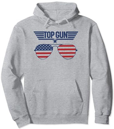 Top Gun Top-Brille mit amerikanischer Flagge Pullover Hoodie