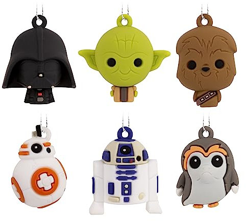 Hallmark Star Wars Characters Miniature Christmas Ornaments, Set of 6 (0002HCM6129)