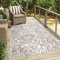 carpet city Outdoor-Teppich Wetterfest Balkon Terrassen - Beige in 280x380 cm - Deko Teppiche Außen Wasserfest - Balkondekoration Floral Wohnzimmerteppiche