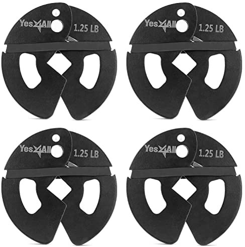 Yes4All 1.25Lb Dumbbell Fractional Weight Plates 2 Pieces/4 Pieces - Designed For Dumbbell Training, Micro Loading, And Body Workout