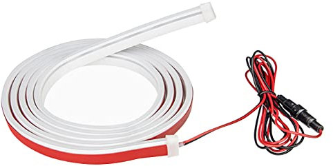 AYYDS Auto Motorhaube Lichtstreifen, Universal Auto Tagfahrlicht Wasserdicht Dynamic Car Hood Led Strip Lights, Dynamic Scan Start Up Hoodbeam Kit, Auto LED Licht Streifen Dekor (Rot-150cm)