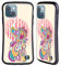 Head Case Designs Rosa Pavoni Paisley Cover Ibrida Compatibile con Apple iPhone 13