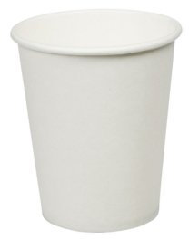 Thali Outlet - 50 x 6oz White Cup + Lid - Cafe Coffee Cups Paper Single Wall Disposable Tea Expresso Hot Drinks + White Sip-Though Lids