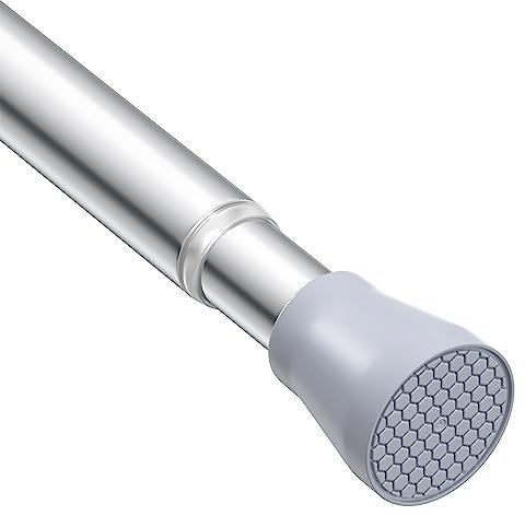 Shower Curtain Rail Stainless Steel Extendable Curtain Poles 70-130 cm Tension Rods for Curtains Shower Curtain Rod Shower Curtain Pole Tension Rod Curtain Poles No Drilling 1Pcs Diameter:22 mm
