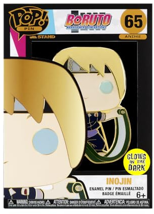 Funko Large Pop! Enamel Pin - Boruto Next Generations: Inojin - Boruto: Naruto Next Generations - Emaille-Nadeln - Niedliche Brosche Zum Sammeln - Für Rucksäcke & Taschen - Geschenkidee | Offizielles Anime Merch - Sammelspielzeug - Geburtstagsgeschenkidee für Fans und Sammler