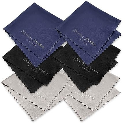 Microfiber Glasses Cleaning Cloths for Phone Screen, Camera Lens and Spectacles – 6 Pack of Glasses Cleaner – Washable, Non-Scratch, Smudge- and Lint-Free Microfibre Cloths