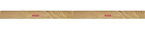 Brunnen 104974030 Lineal/Holzlineal (für Schule und Büro 30 cm, Buchenholz mit Metalleinlage) (Packung mit 2)