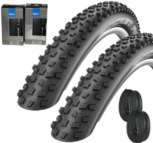 Schwalbe Reifen Rocket Ron HS438 Addix TL Performance 26x2.10 faltbar schwarz mit AV Schlauch [ 2 STÜCK ]