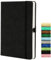 Beinushor Dotted Journal, A5 Dotted Journal mit 120GSM Papier, 164 Seiten Dotted Notizbuch, Stiftschleife, Innentasche, Elastisch Banded, Schwarz