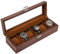 ProCase Uhrenbox mit 6 Fächern, hölzerne Uhrenkasten mit Glasdeckel, Uhrenkoffer mit Uhrenkissen, Uhrenaufbewahrung Watch Box für Herren Uhrenorganizer mit Glasdeckel - Espresso