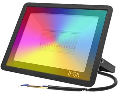 Foco LED, luces LED para exteriores, Reflector LED Inteligente Tuya, Iluminación Exterior, 30W, 50W, 100W, RGB, Luz Blanca Fría Y Cálida Regulable, Compatible Con Y para patio, garaje, porche, casa(Wi