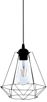 KAR LIGHTING Pendellampe 1-flammig Schwarz – höhenverstellbare Loft Hängeleuchte aus Metall – E27 Hängelampe für Wohnzimmer, Esszimmer, Küche oder Büro – LED geeignet