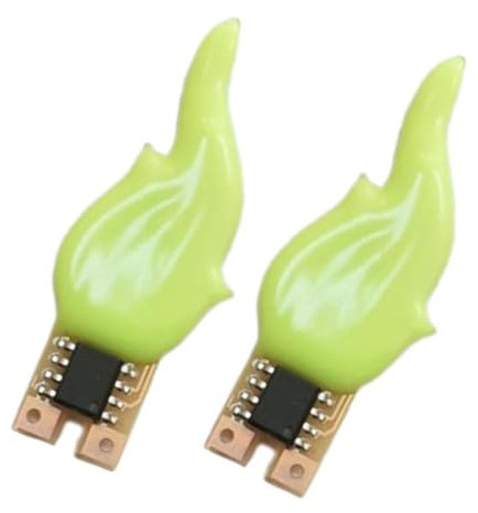 Sharplace Flammendesign-Glühbirnen, Kandelaber-Lampen, Geschenke, Neuartige Mehrzweck-Flammenlampen, Kerzen, Feuerlampe für Weihnachten, Haushaltsparty, Grün