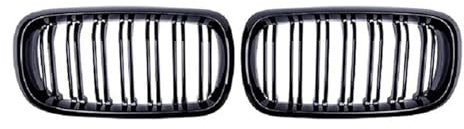 Grill Für X5 X6 F15 F16 2014-2018 Glänzend schwarzer ABS-Auto-Frontgrill Stoßstangengrill Nieren-Renngrills Doppellamellengrill Frontgrill