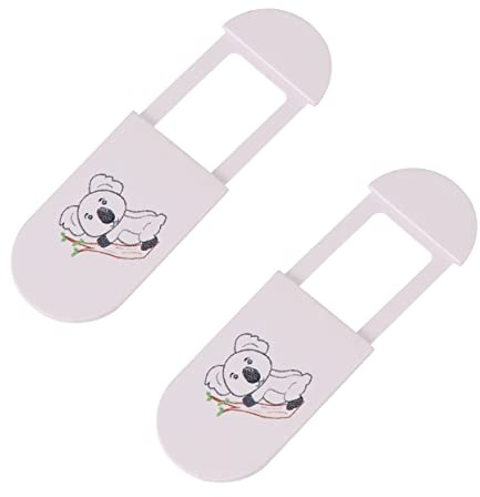 MERRYHAPY Glissière Pour Housse D'ordinateur Portable Et Tablette, Protection Webcam Confidentialité, 2 Pièces Motif Koala, Compatible Pc Bureau, Accessoire Léger Blanc