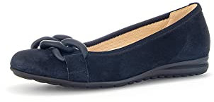 Gabor Damen Klassische Ballerinas, Frauen Flats,Ballerina-Schuhe,Ballett-Schuhe,Ballet-Flats,flach,Ausgehschuhe,Dark-Blue (Uni),41 EU / 7.5 UK