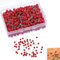 Rot Pinnadeln,200 Stück Pinnwand Nadeln,Pinnwandnadeln,Reißnägel,Stecknadeln,Mit Transparente Box,Pinnnadeln Pushpins, Pins Für Markieren,DIY,Kork Boards,Bulletin Board - 67 * 52 * 16mm