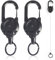 SGERUFZ 2 PCS Porte Clé Rétractable Durable, Porte Badge Rétractable, Câble en Acier, Porte ID, Porte Carte, Clés et Cartes (80 cm)