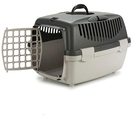 Tiertransportbox, Katzenkorb Gulliver in Grau, 48 x 32 x 97 cm