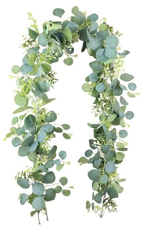 Eukalyptus Girlande, 1.8 M Eukalyptus Deko, Blumen Girlande, Vogelspielzeug, Plattformspielzeug