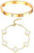 MOSTEDE Glücklich Vierblättriges Kleeblatt Armband Damen Kleeblatt Armband Gold Aus Titanstahl Gold Liebe Freundschaft Cubic Zirkonia Armreif Für Frauen Und Mädchen Geburtstagsgeschenk