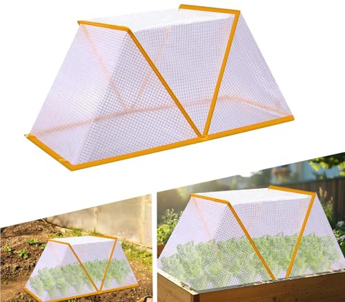 Pflanzen Hochbeet Abdeckung, Pflanzenabdeckung für Gartenreihenbeschleuniger Faltbare Hochbeete Gemüsereihen Pflanzenschutz Abdeckung für Hochbeet von Gemüse Obst (50 * 38 * 22cm)