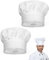 ZEXIJOW Gorro de chef unisex de 2 piezas,De polialgodón,Ajustable,Gorro de chef profesional,De algodón,Apto para cocinar,Hornear y restaurantes,Ajustable de 58 a 63 cm (blanco)