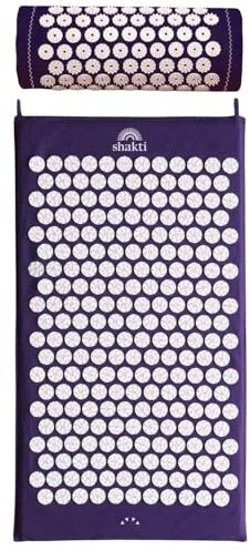 ShaktiMat [Das Original seit 2007] Akupressurmatte und Akupressurkissen zur Entspannung für Rücken, Nacken, Füße, Ethische Handarbeit, GOTS-zertifizierte Bio-Baumwolle, Indigo