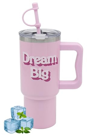 Lesser & Pavey Dream Big Drinks Stainless Steel Cup 700ml for Hot & Cold Drinks | Durable Coffee Cups for Home & Office | Comfortable & Easy-to-Hold Coffee Mugs for Beverages & Daily Use