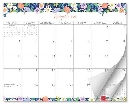 S&O Floral Magnetic Fridge Calendar from July 2025-Dec 2026 - Tear-Off Refrigerator Calendar to Track Events & Appointments - 18 Month Magnetic Planner for Fridge for Easy Planning - 8x10 in.