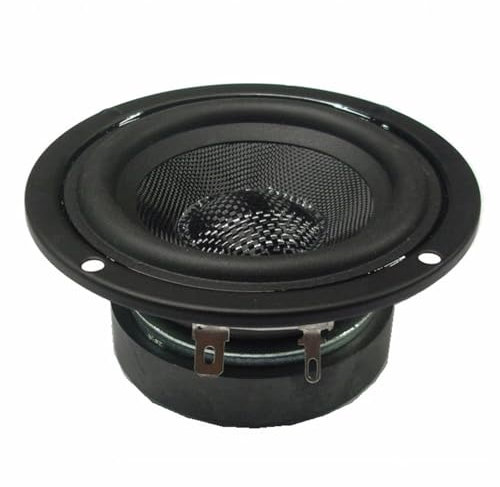 HOOLRZI Woofers redondos de 4.5 pulgadas, subwoofer, altavoces de alta fidelidad, respuesta de extremo bajo, 4 ohmios, 30 W, fibra de vidrio