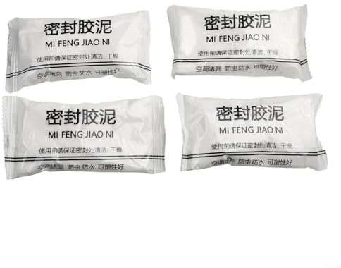 Springwillfly Wall Hole Sealing Cement Clay Sealant 30g Waterproof Repair Cover for Cracks Air Conditioning Holes Water Leakage White 10x5x2cm 1/4pcs(4pcs)