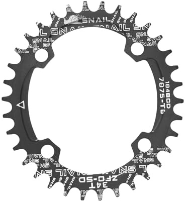 ENGWE MTB Bike Chainring 104BCD Narrow Wide Chainring, 32T 34T 36T 38T Round Oval Chainrings, Aluminum Single Chainrings Chainwheel, Fits 8 9 10 11 Speed Chains