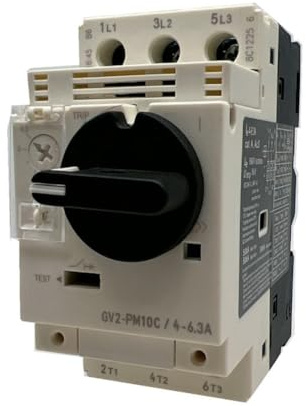 FACAIIO Disjoncteur moteur GV2 série PM avec protection magnétique thermique, réglable 0,1 A-32 A, capacité de rupture 100 kA, montage sur rail DIN