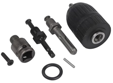 Ensemble de mandrins sans clé 5 en 1 pour outils électriques, capacité de 2 à 13 mm avec adaptateurs SDS-Plus/1/4 hexagonal/3/8 SDS/1/2, construction en métal-plastique
