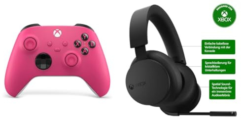 Xbox Wireless Controller - Deep Pink + Microsoft Wireless Headset EN/FR/DE/IT/PL/PT/RU/ES pa EMEA 1 License Kabellos