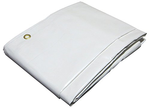 Allround Abdeckplane Weiss 8x12 m 260 g/m² - Gewebeplane Industrieplane Schutzplane - universell verwendbar - Verschiedene Größen