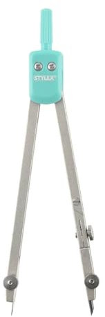 Zirkel aus Metall Minendose Schulzirkel türkis