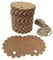 ewtshop® 120 x Geschenk Anhänger, Hängeetiketten, Anhängeetiketten, Etiketten, Schilder, Durchmesser 60 mm, mit 300 cm Hanfseil