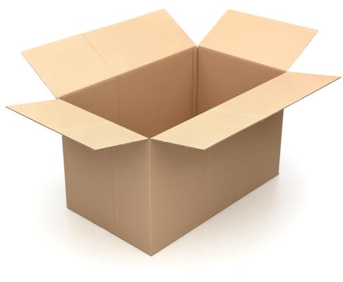 KK Verpackungen Versandkartons 1000 x 600 x 600 mm Braun 2-wellig (Innenmaß 986 x 583 x 574 mm) | 1 Stück, Große Faltkartons Kartons geeignet für Versand als DHL Paket (KK62)