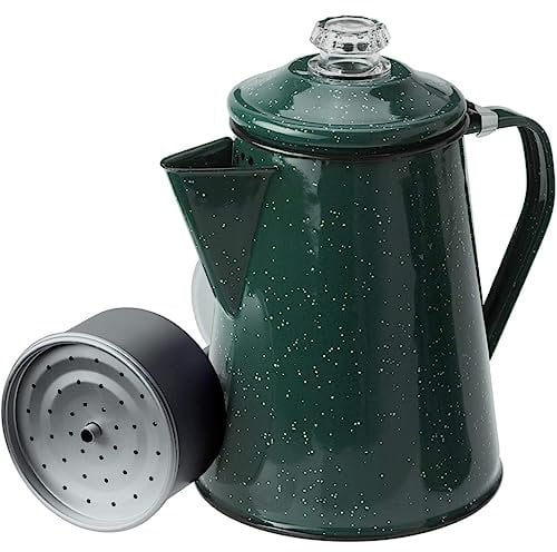 GSI Outdoors Kaffeekanne mit Perkolatoreinsatz 1,2 L Perkolator, grün, M