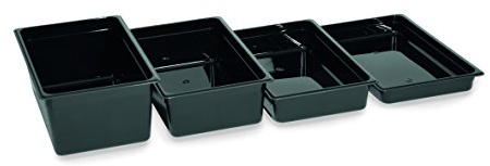 getgastro Gastronormbehälter, GN 1/1, Schwarz, Optionale Größen und Deckel wählbar, Serie 95, Kunststoff (A2-100 mm Tiefe)