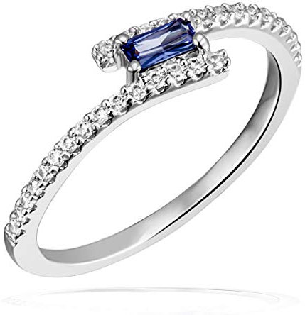 Goldmaid Damen-Ringe zum Jahrestag sparkling blue 925 Sterlingsilber 1 tansanitfarbener Zirkonia