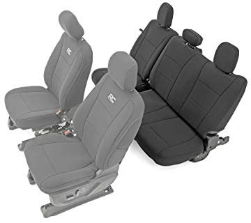 Rough Country Neopren-Sitzbezüge (passend) 2015-2020 F150 XL/XLT | 2. Reihe | wasserabweisend | schwarz | 91017150 XL/XLT | 2. Reihe | wasserabweisend | schwarz | 91017