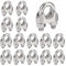 16 Piezas Abrazaderas de Cuerda de Cable M6,Clip de Cuerda de Alambre Inoxidable 304 Perno en U Sujeta Cables de Acero Wire Rope Clips,para Cable de Acero 6mm,Cuerda